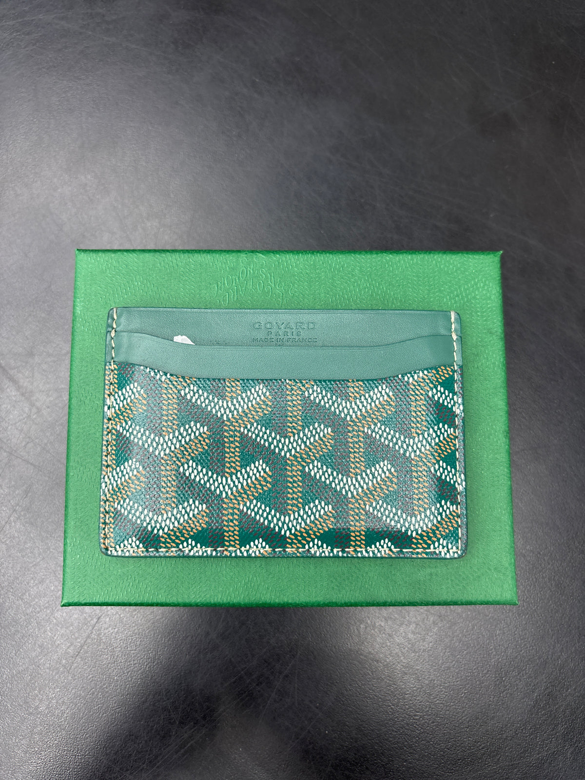 Green Goyard Card Holder**