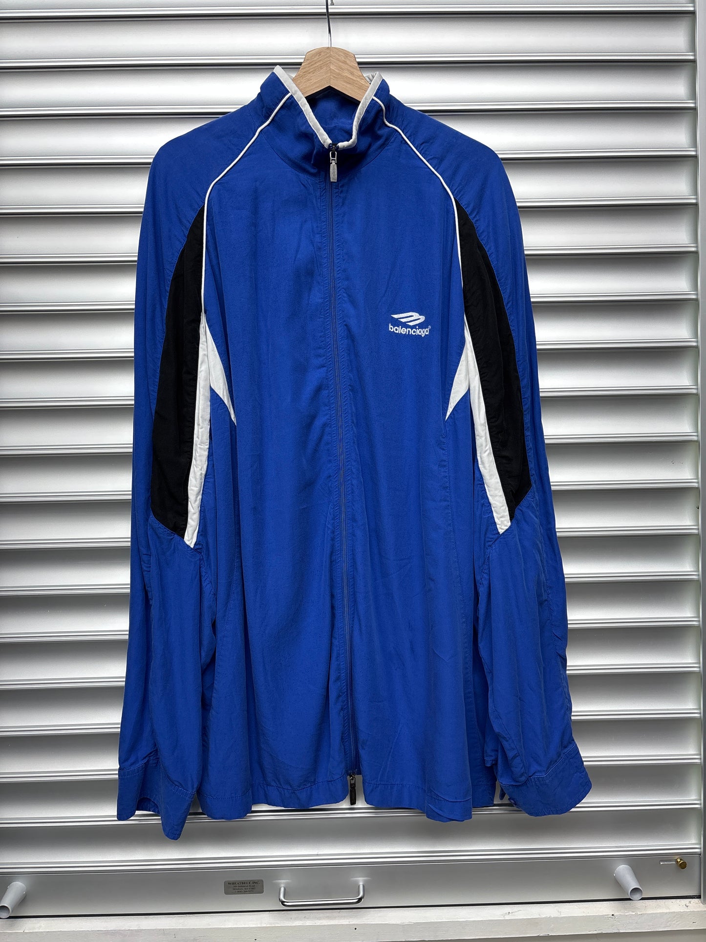 Balenciaga Blue Nylon Jacket - L