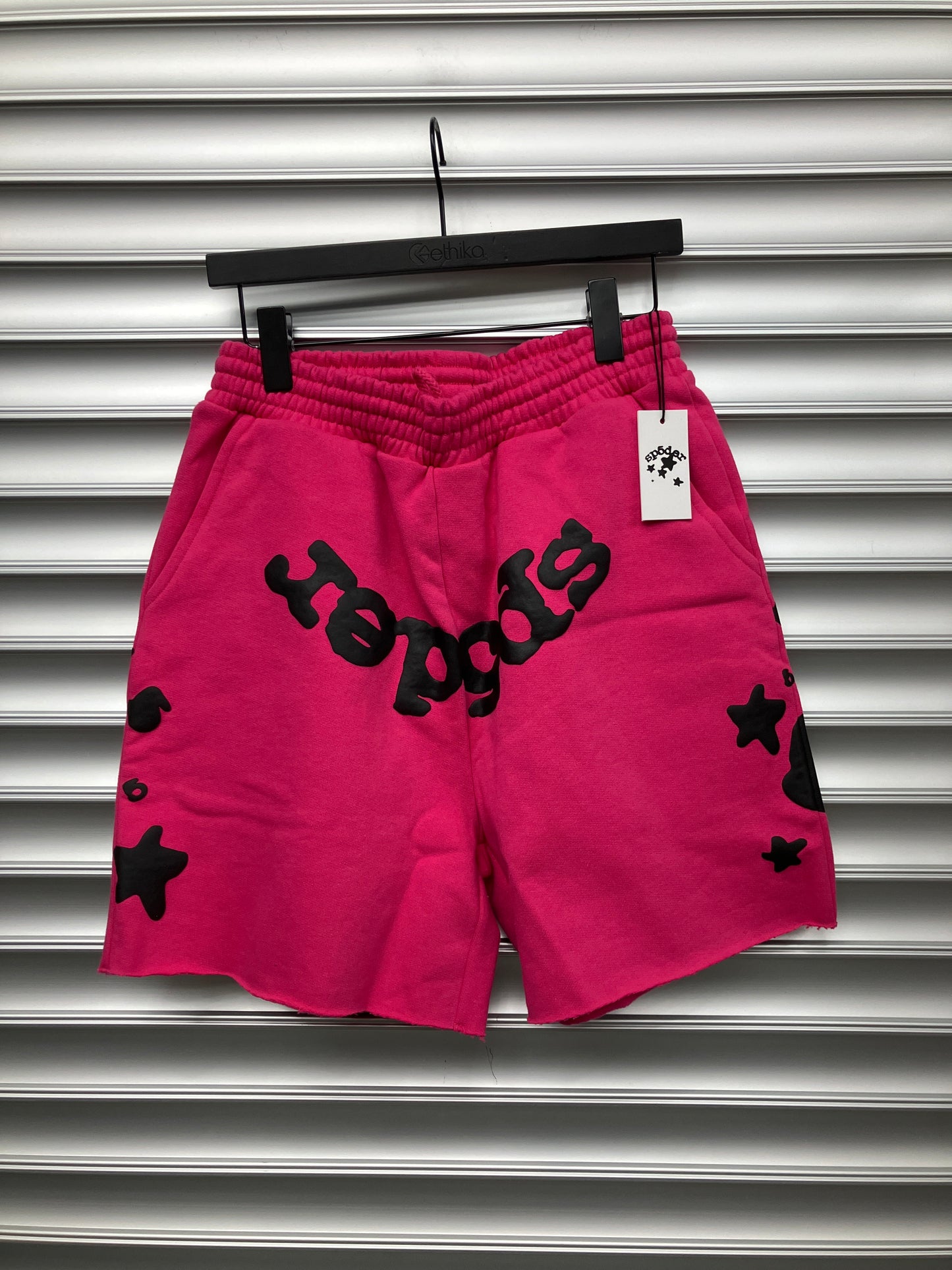 Spider Pink Sweatshorts- S
