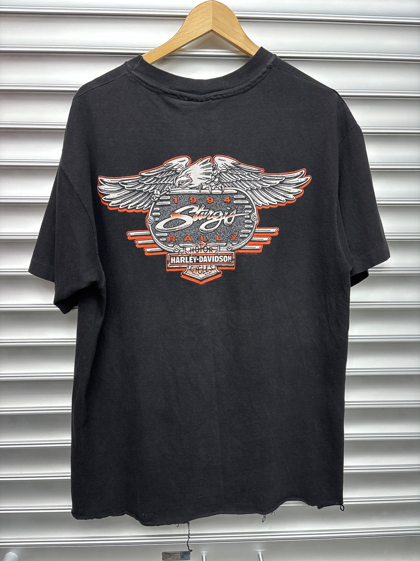 Vintage Harley Davidson Flame Tee - L