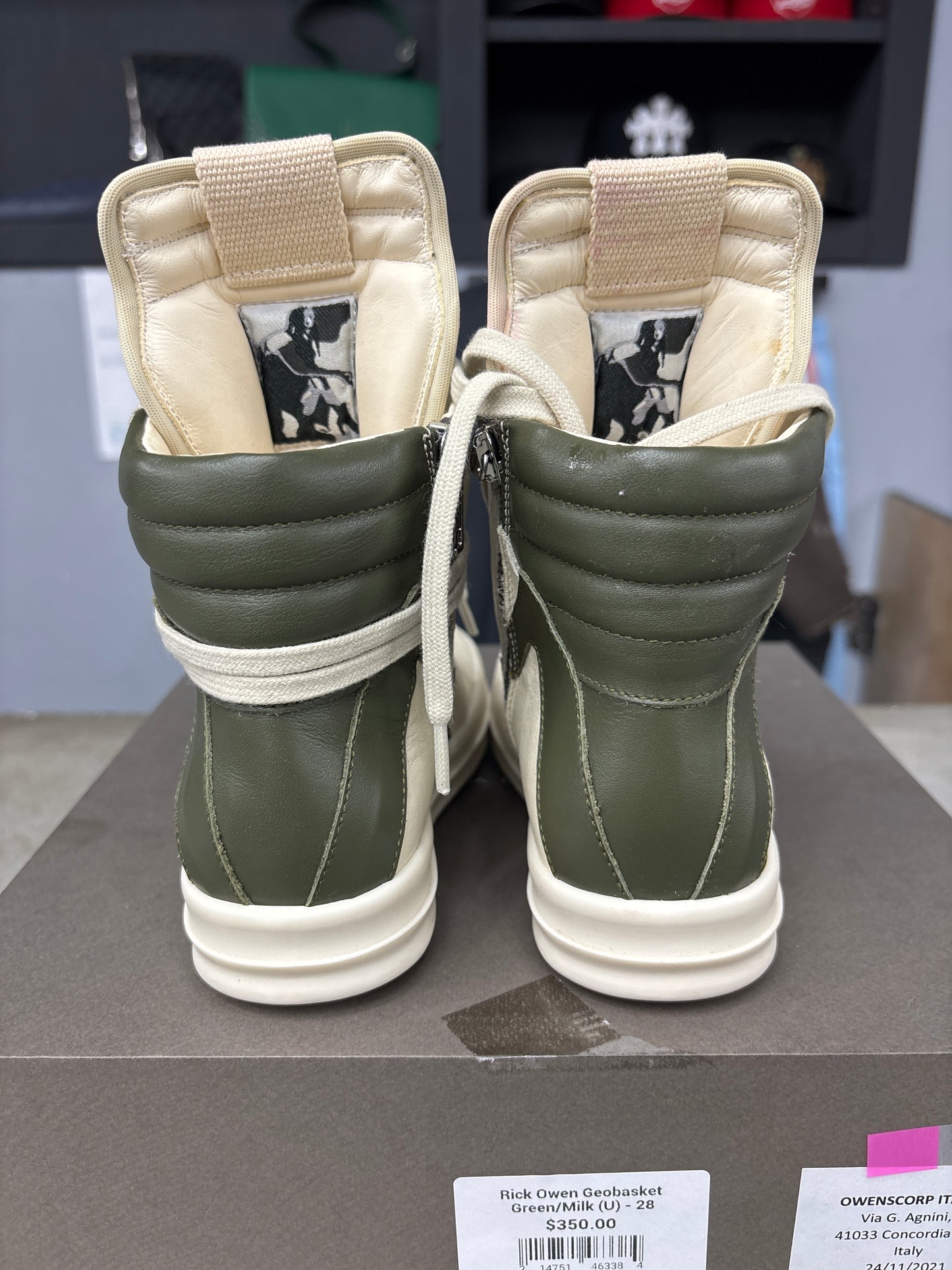 Rick Owen Geobasket Green/Milk (U) - 28