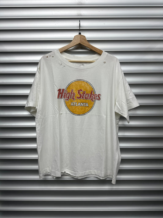High Stakes ATL White Tee - M