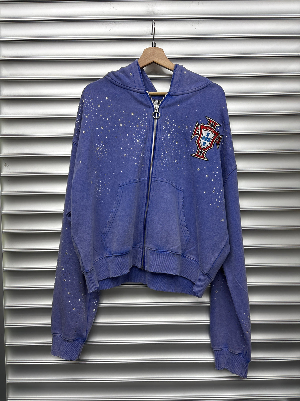 Purple Vale Rhinestone Hoodie - L**