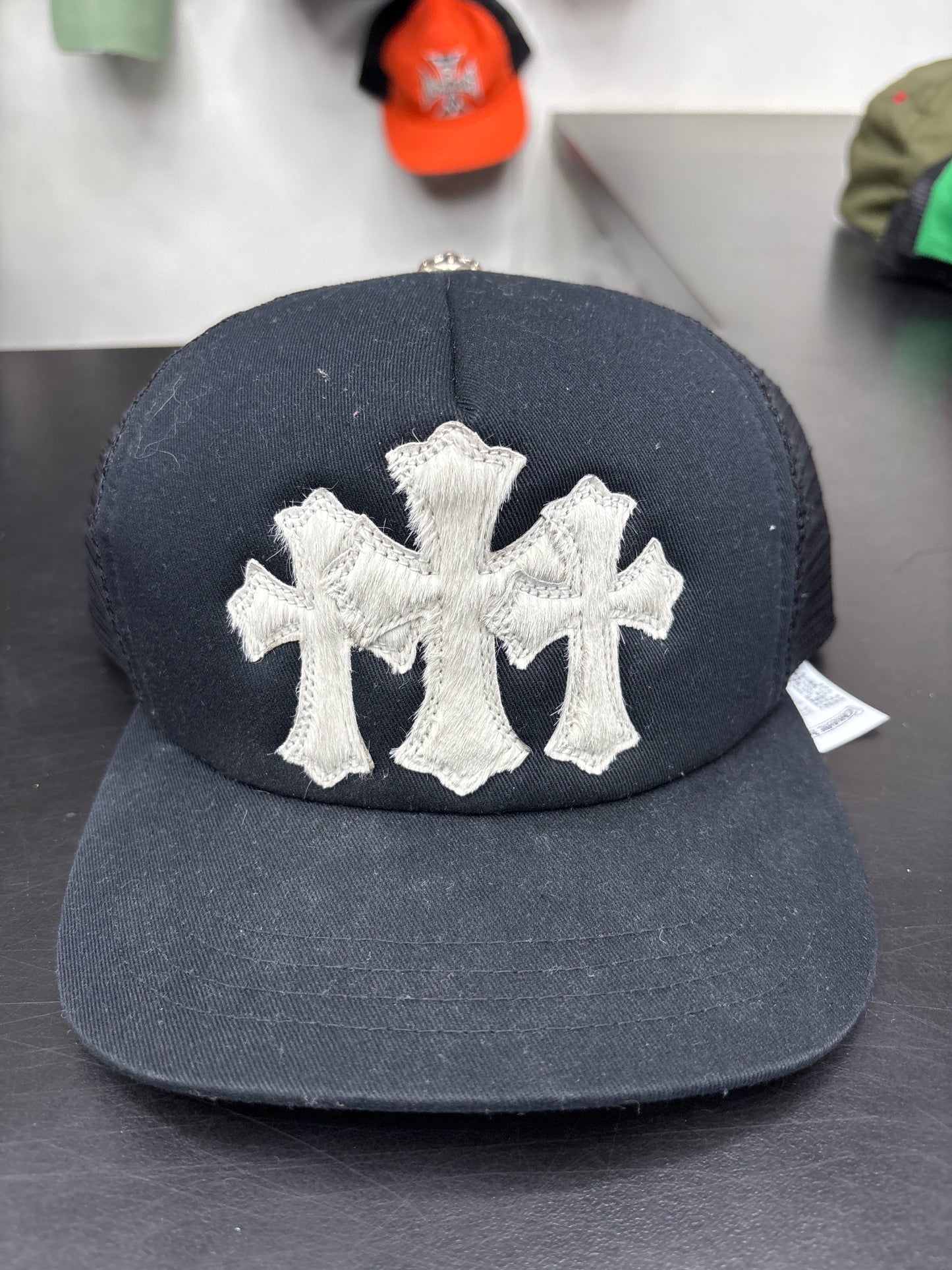 Chrome Heart Pony Hair Hat