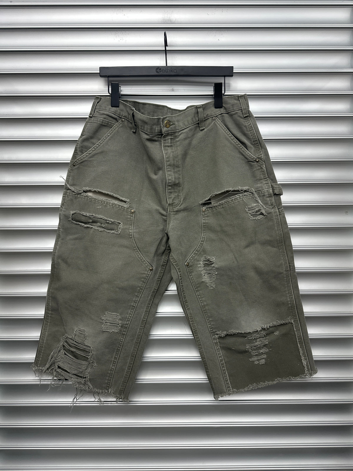Vintage Carhartt Olive 3/4 Double Knees - 38**