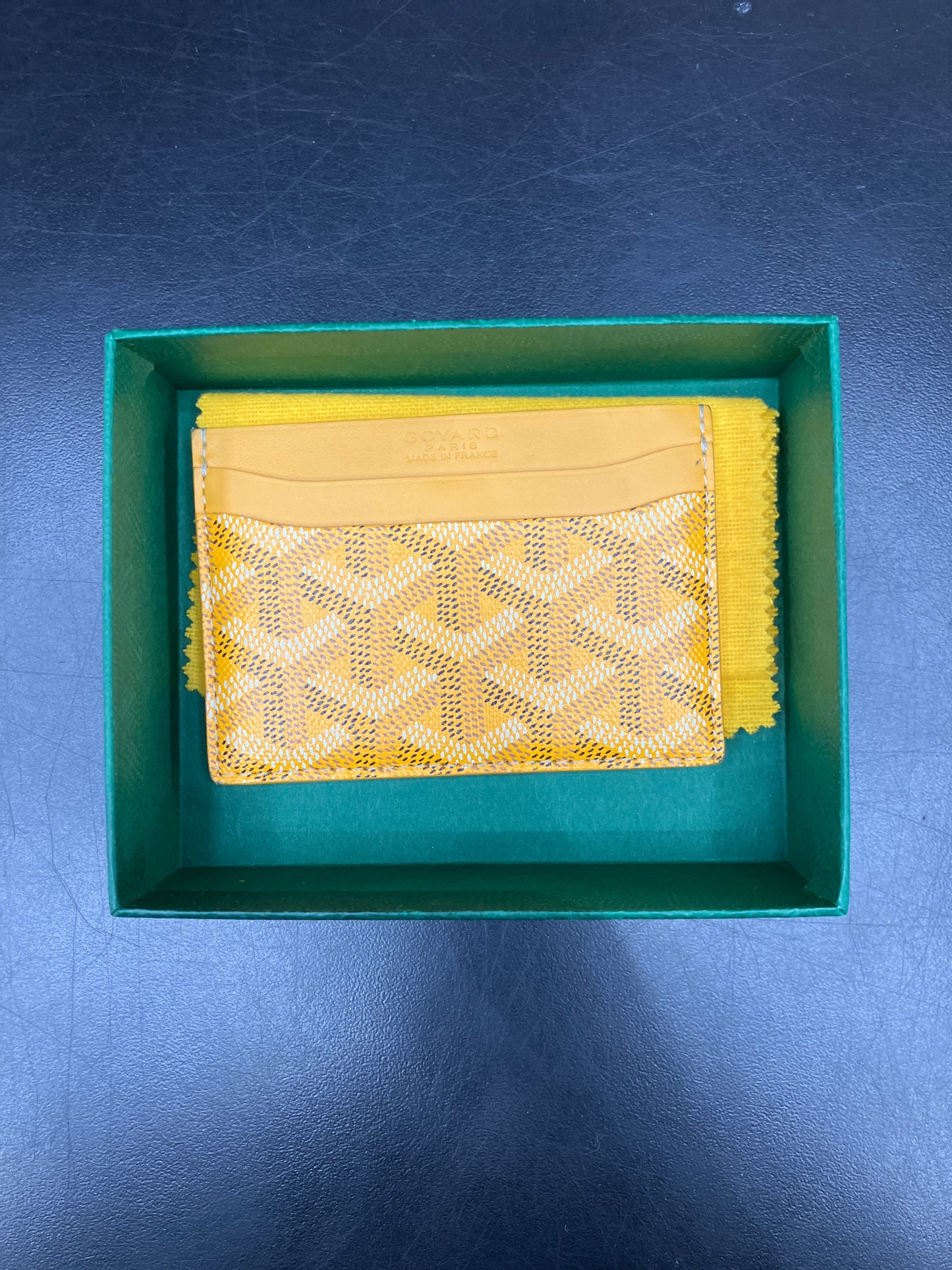 Goyard Yellow Card Holder