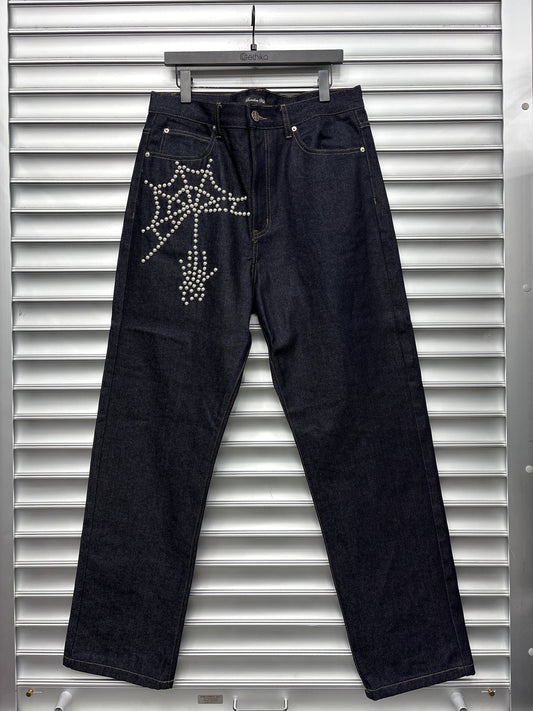 Boredom Kills Studded Denim - 34**
