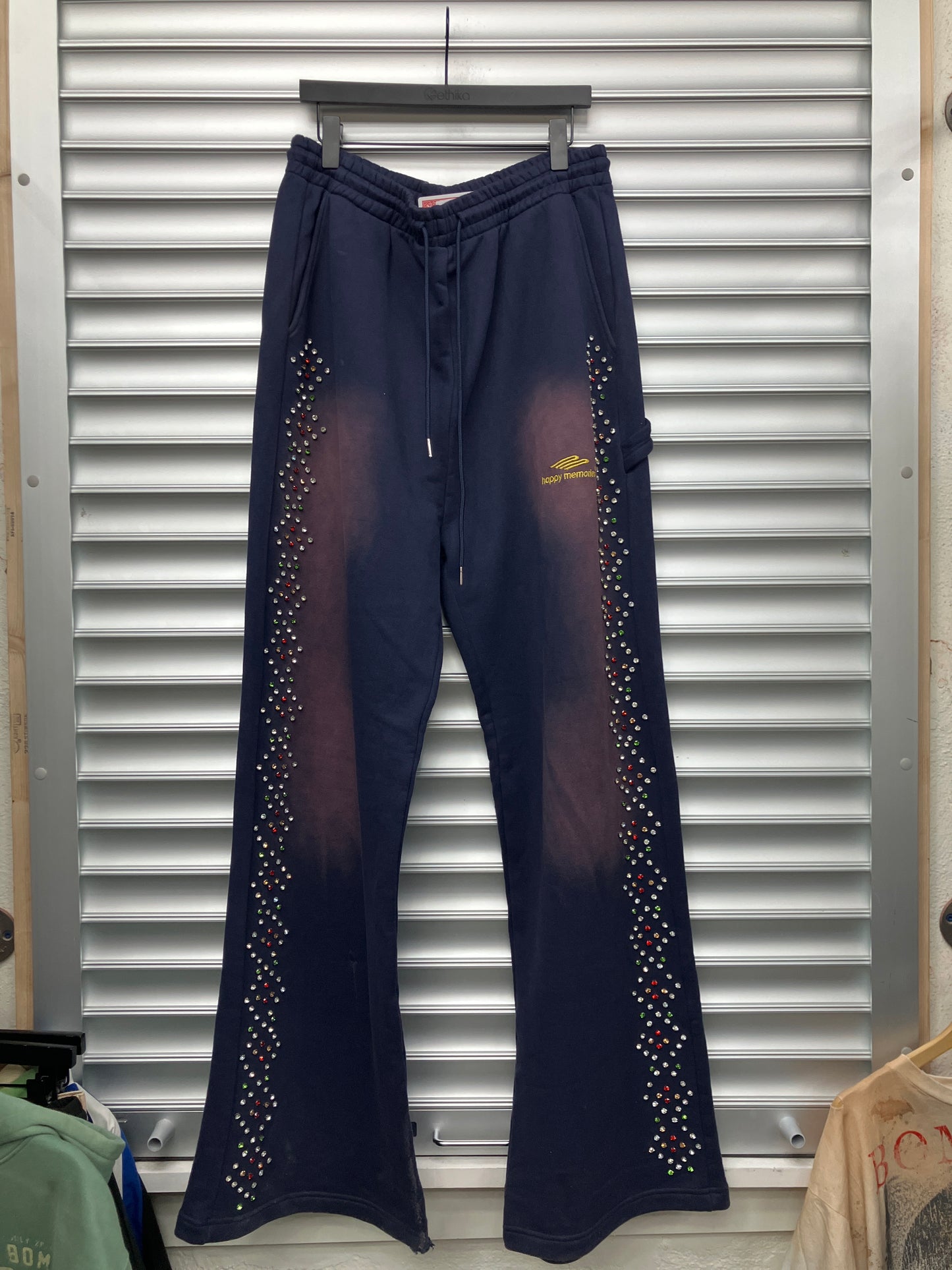 HMDD Navy Rhinetone Sweatpants - XXL