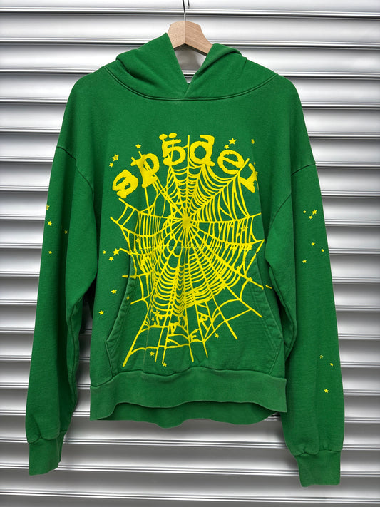 Spider Yellow Green Hoodie - M