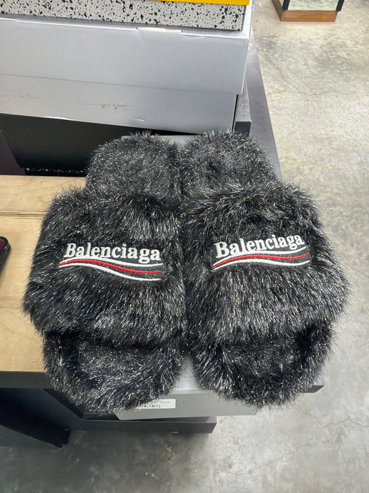 Balenciaga Silver Fur Campaign Slides (U) - 42(9)**