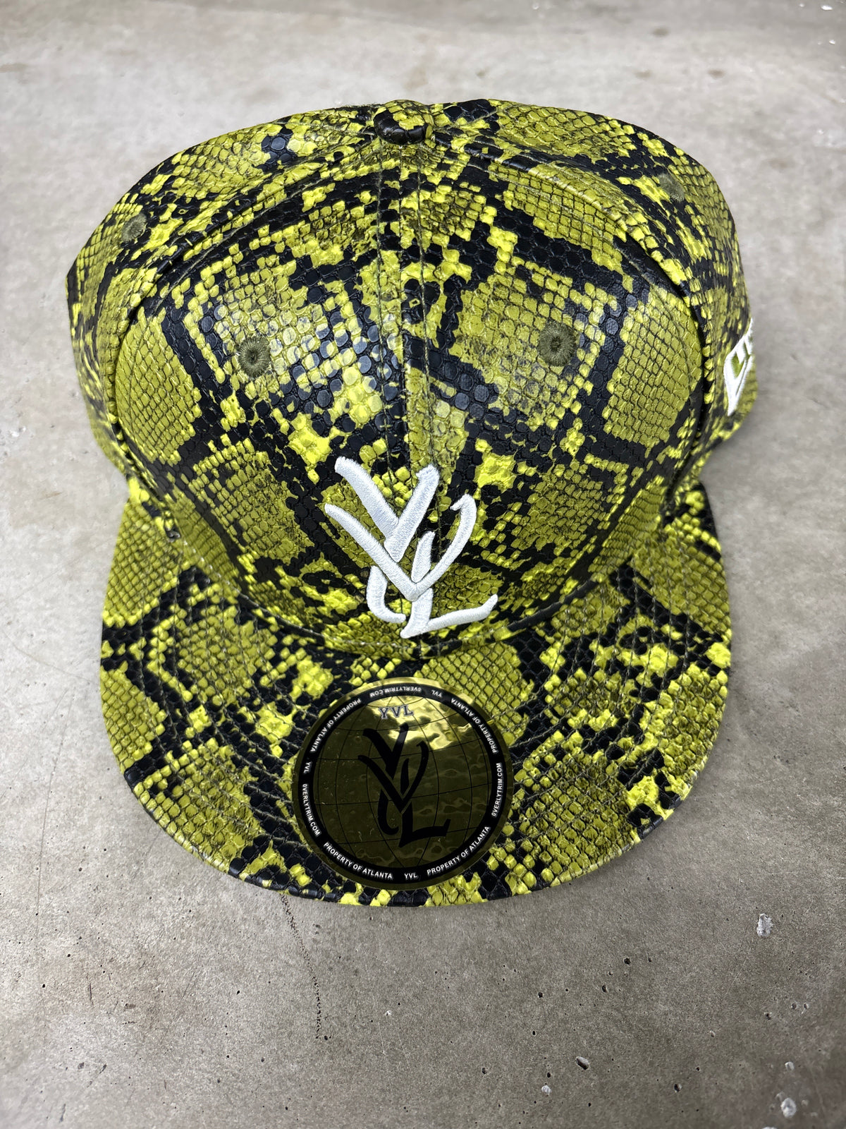 YVL Green Snakeskin Hat **