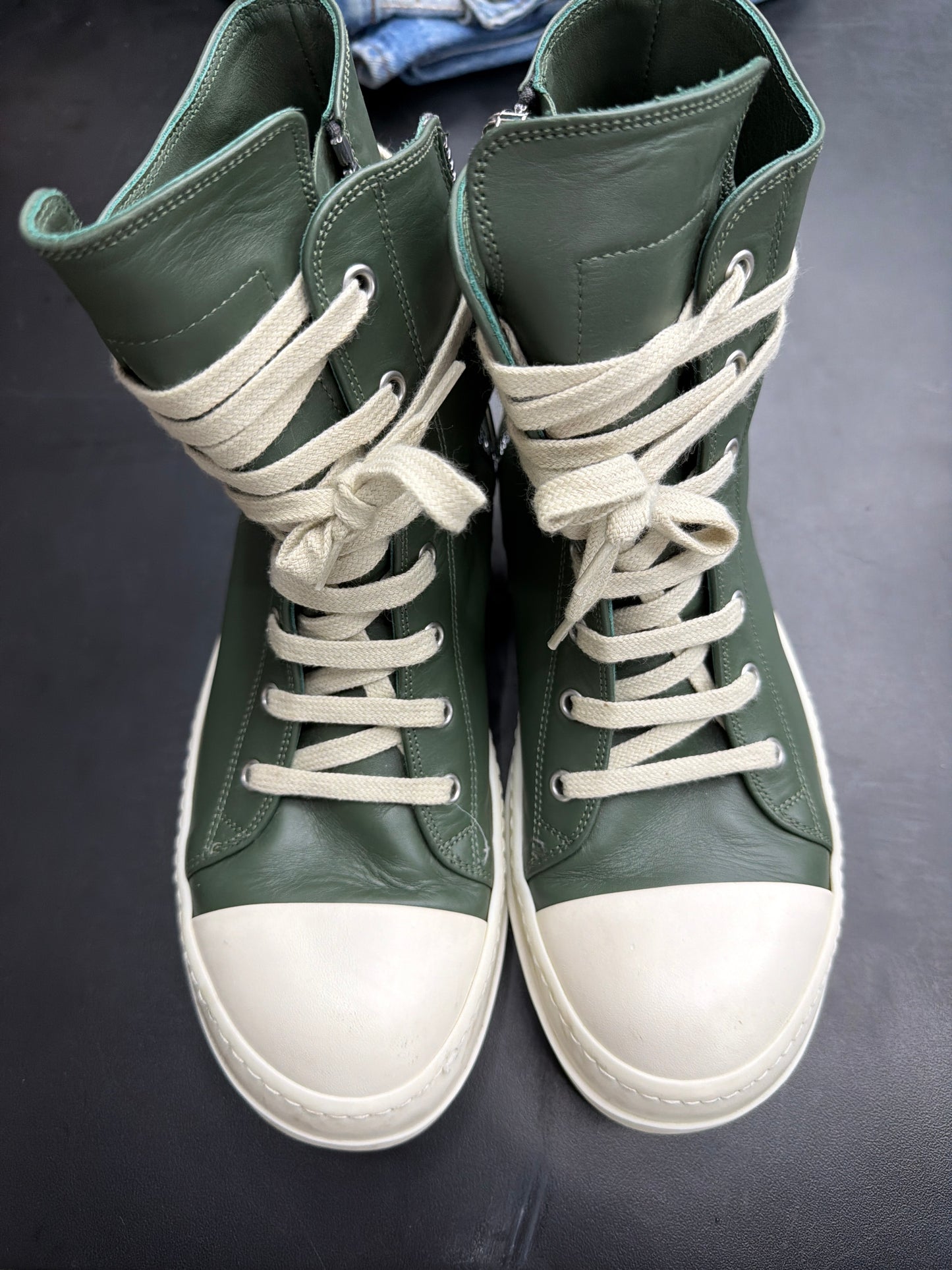 Rick Owen Ramone High Olive (U) - 39.5 (NB)