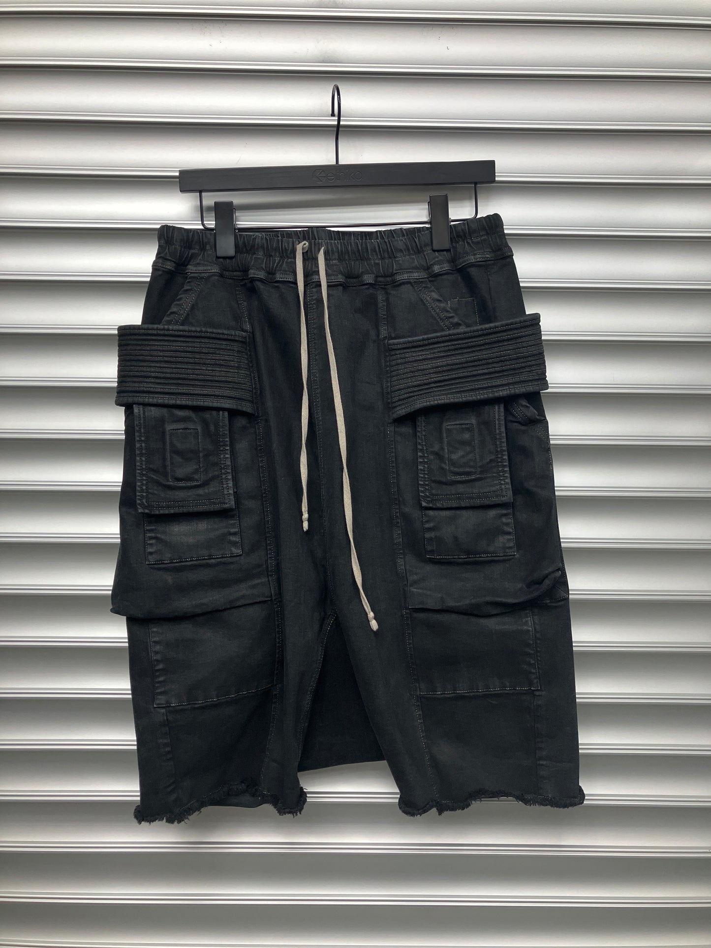 Rick Owens Creatch Faded Cargo Shorts - M