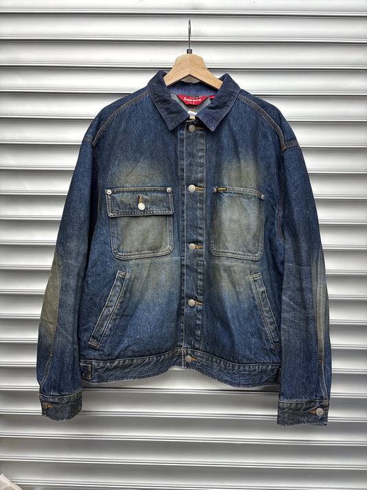 Supreme Dark Denim Jacket - L**