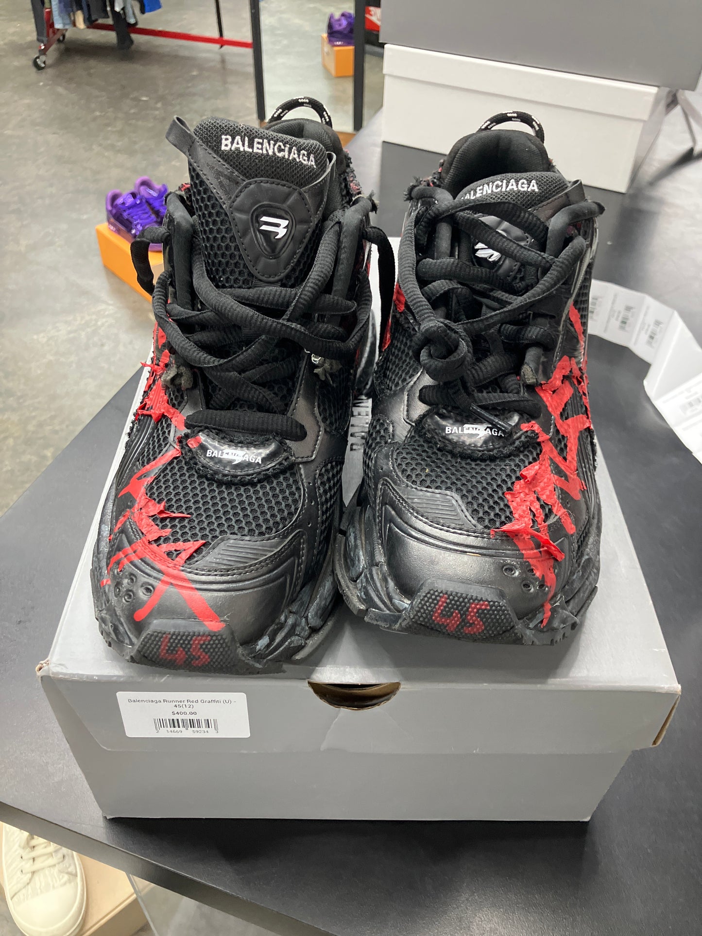 Balenciaga Runner Red Graffiti (U) - 45(12)