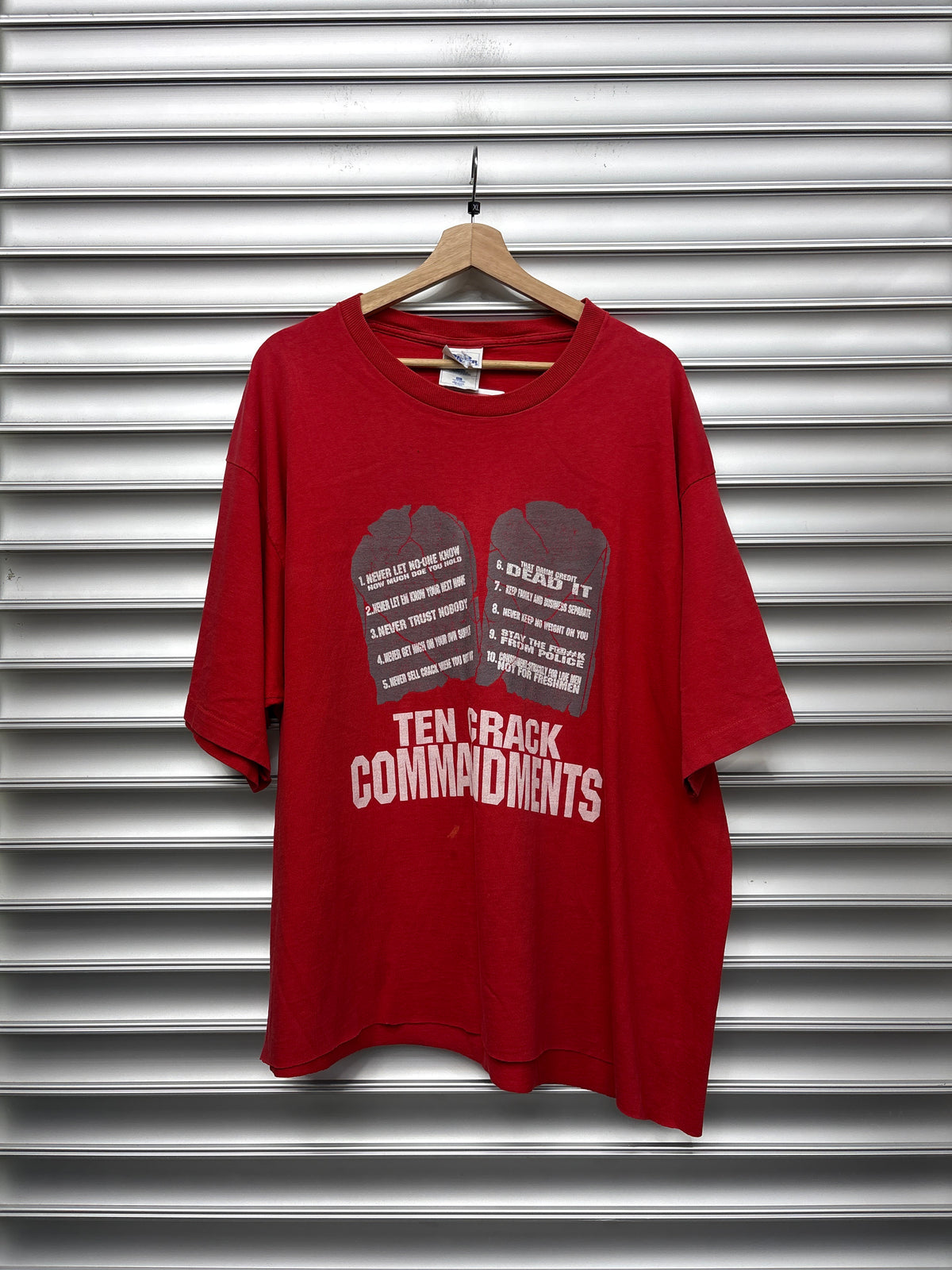Vintage Crack Commandments Tee - XL**