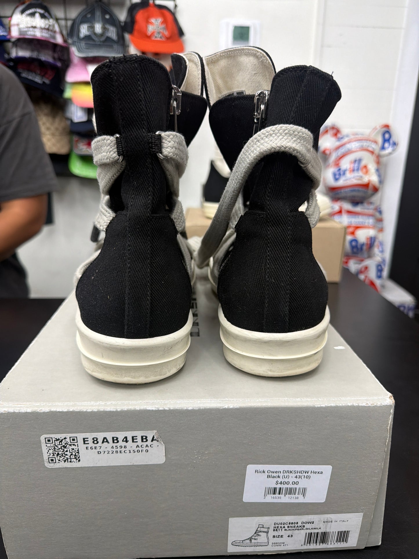 Rick Owen DRKSHDW Hexa Black (U) - 43(10)