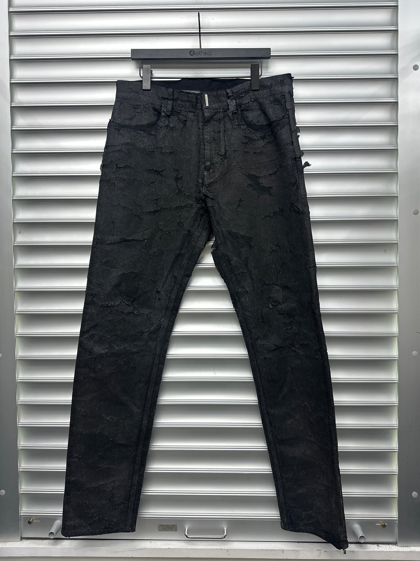 Givenchy Black Crackle Denim - 34