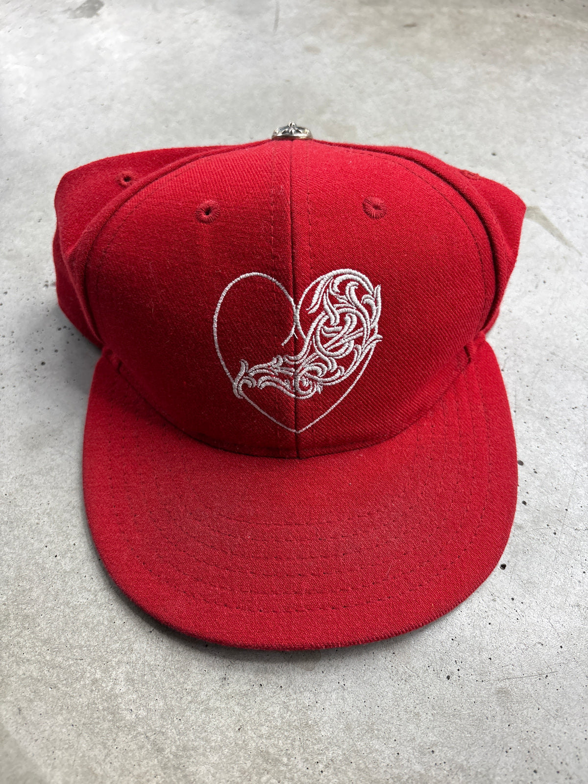 Chrome Heart Miami Red Heart Fitted - 7 1/2**