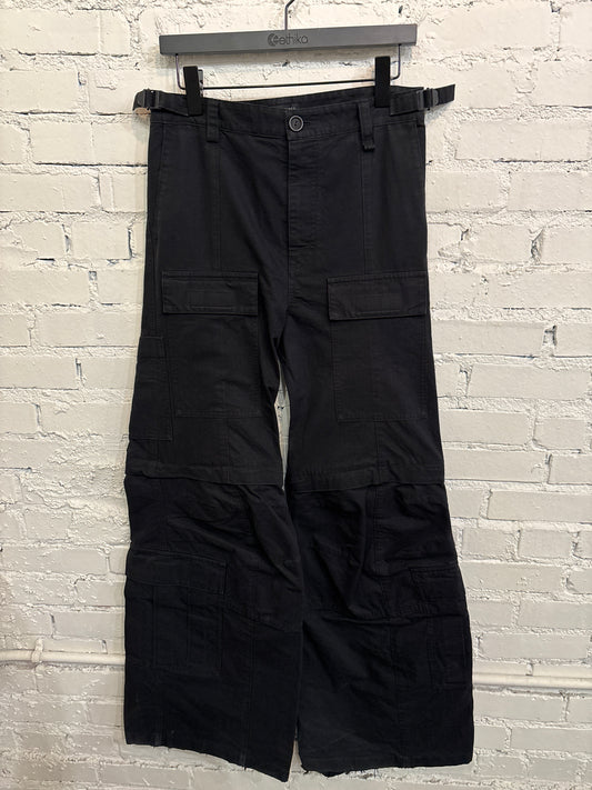 Balenciaga Flare Cargo Convertible Denim - XS