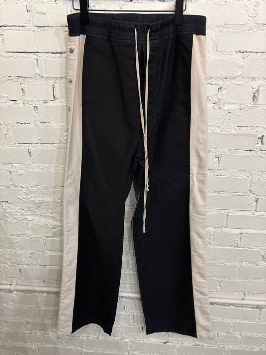 Rick Owens White Stripe Pusher Pants - L