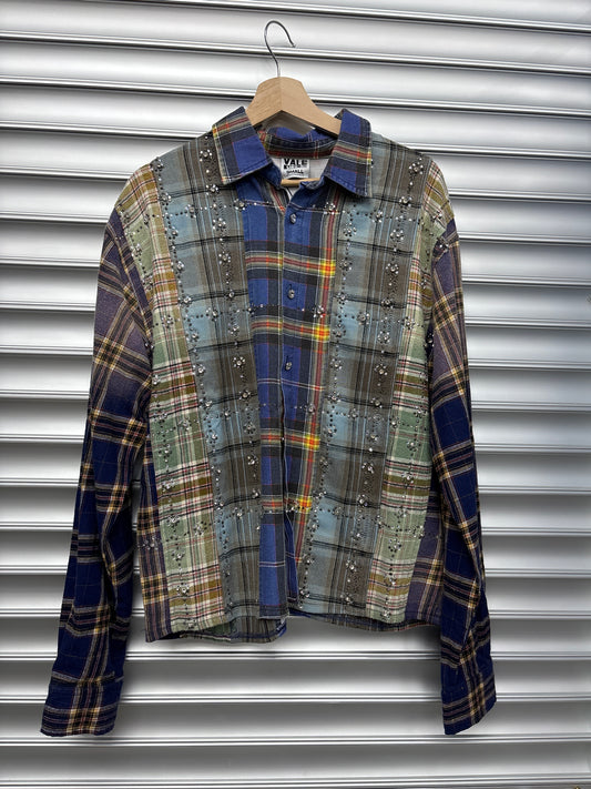 Vale Multi Color Rhinestone Flannel - Small