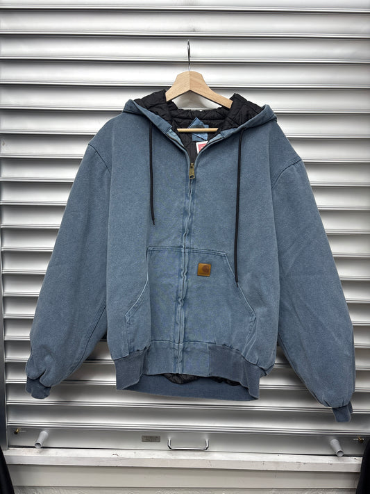 Vintage Denim Carhartt Hooded Jacket - L**