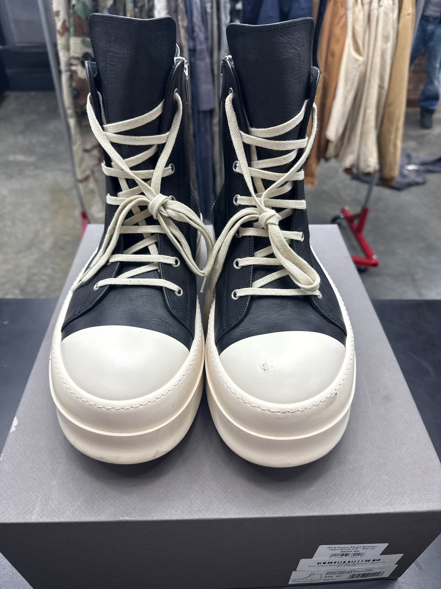 Rick Owen Mega Bumber High Black (U) - 46(13)