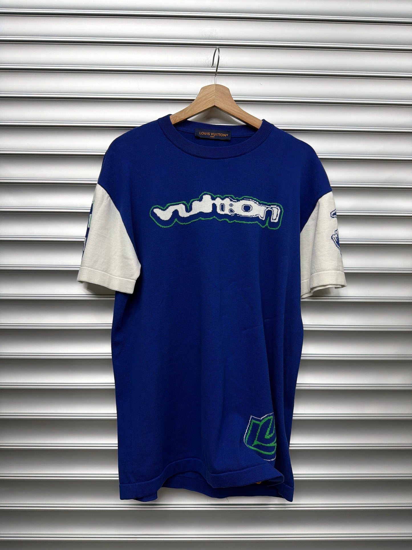 Virgil Louis Blue Knit Shirt - S