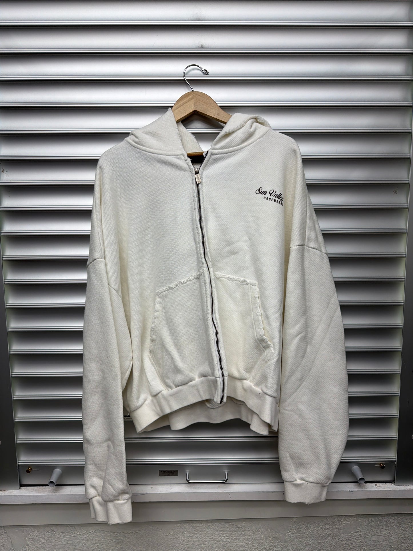 Raspberry White Sun Valley Zip Up - XL
