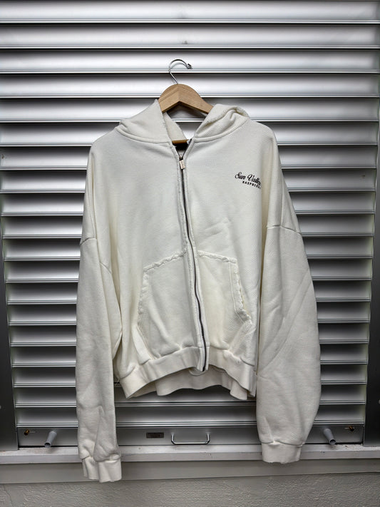 Raspberry White Sun Valley Zip Up - XL