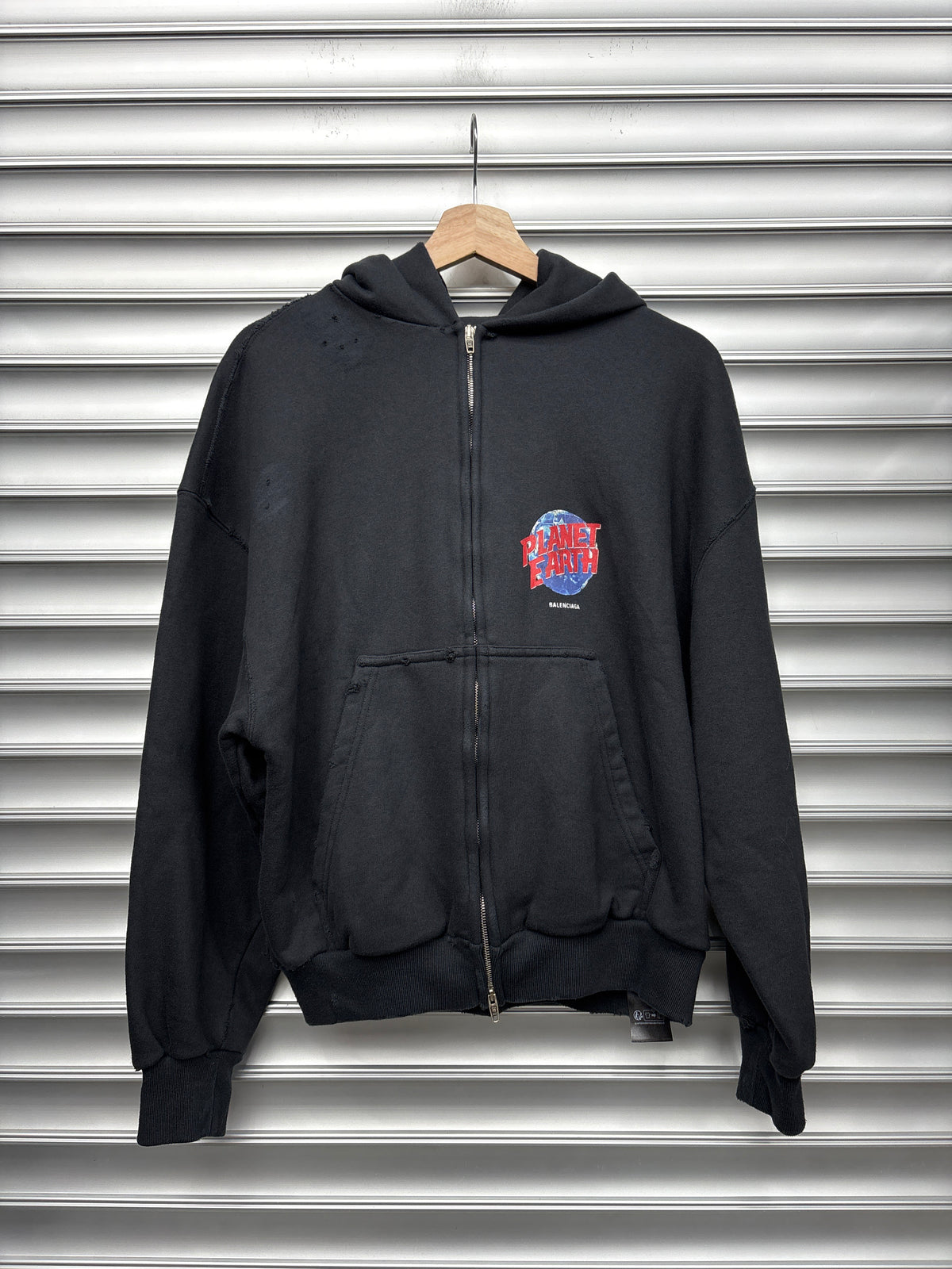Balenciaga Planet Earth Zip Up Hoodie - XS**