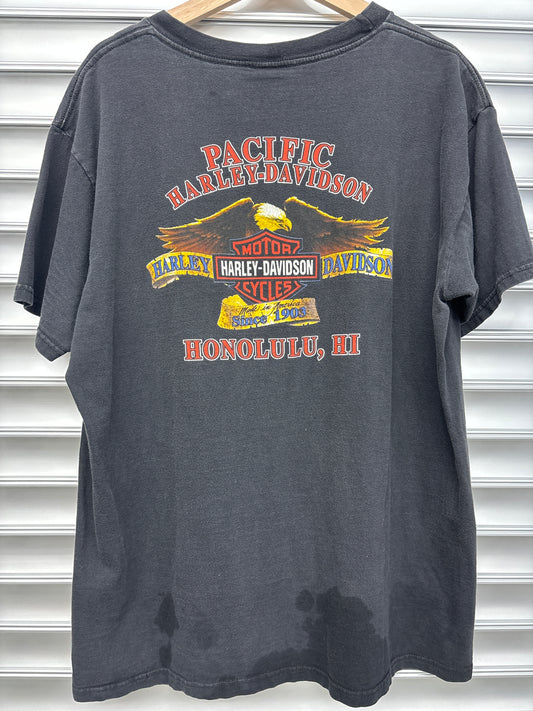 Vintage Harley Flame Eagle Tee - XL