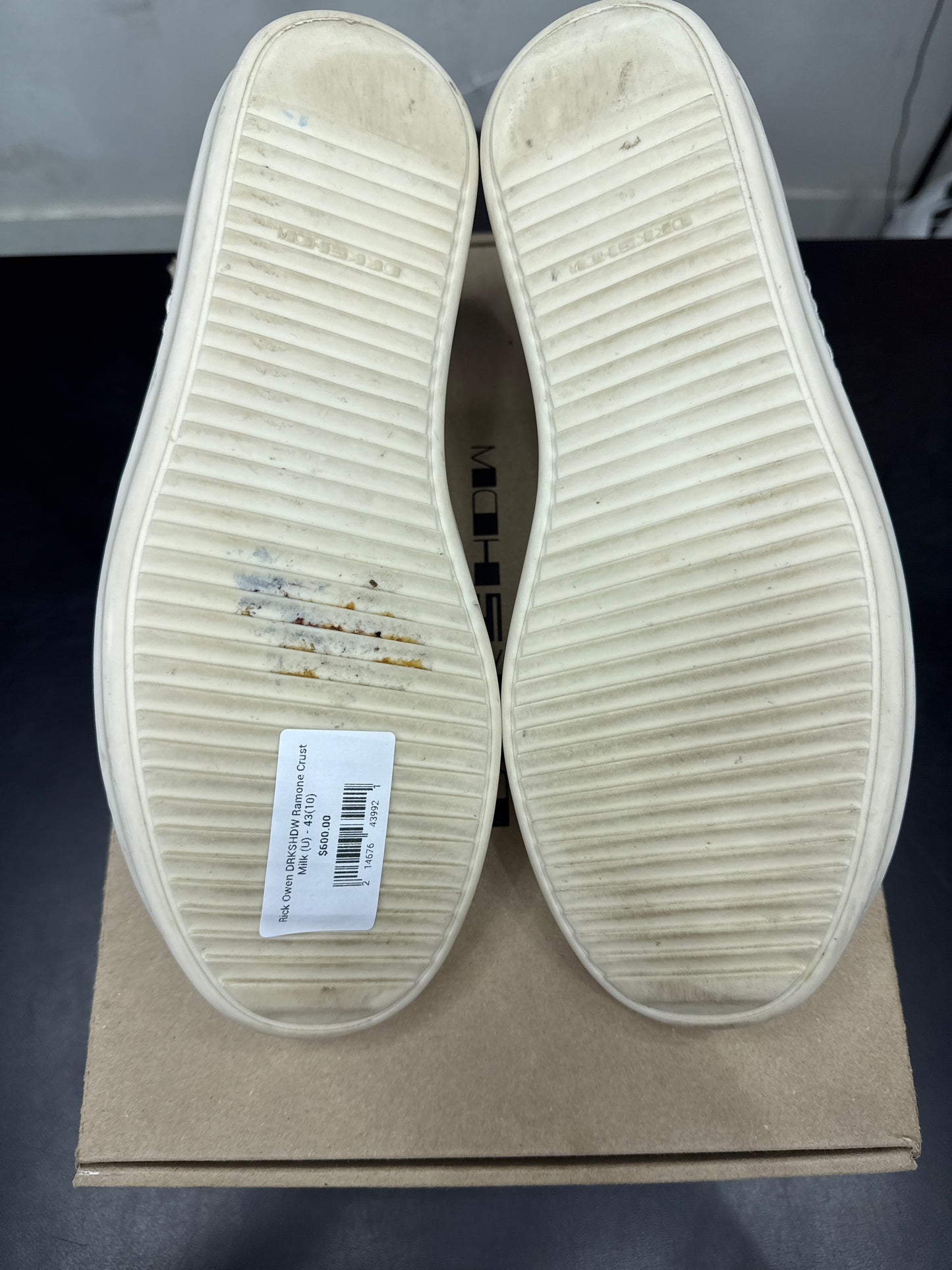 Rick Owen DRKSHDW Ramone Crust Milk (U) - 43(10)