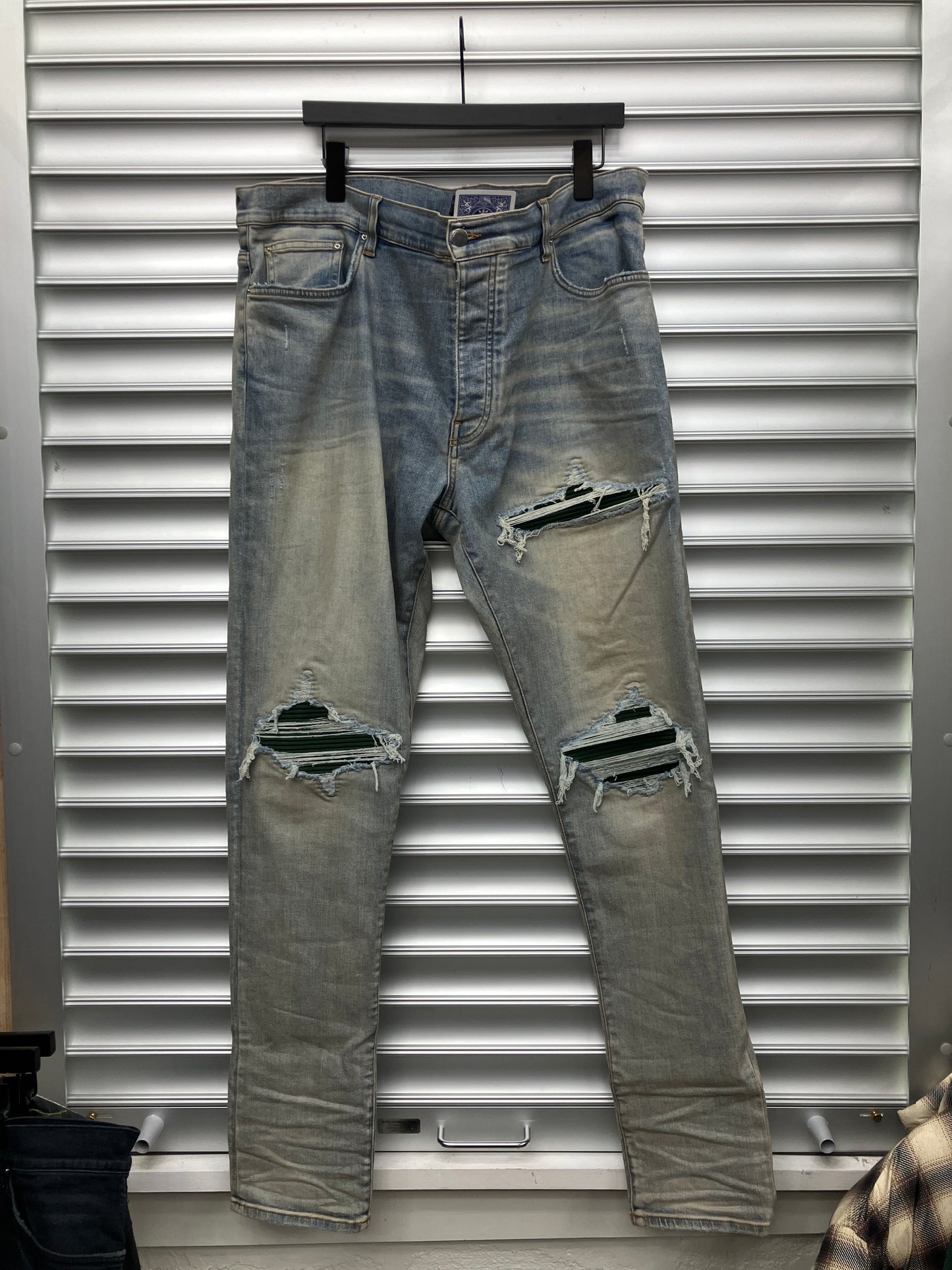 Amiri MX1 Green Patch Denim - 40