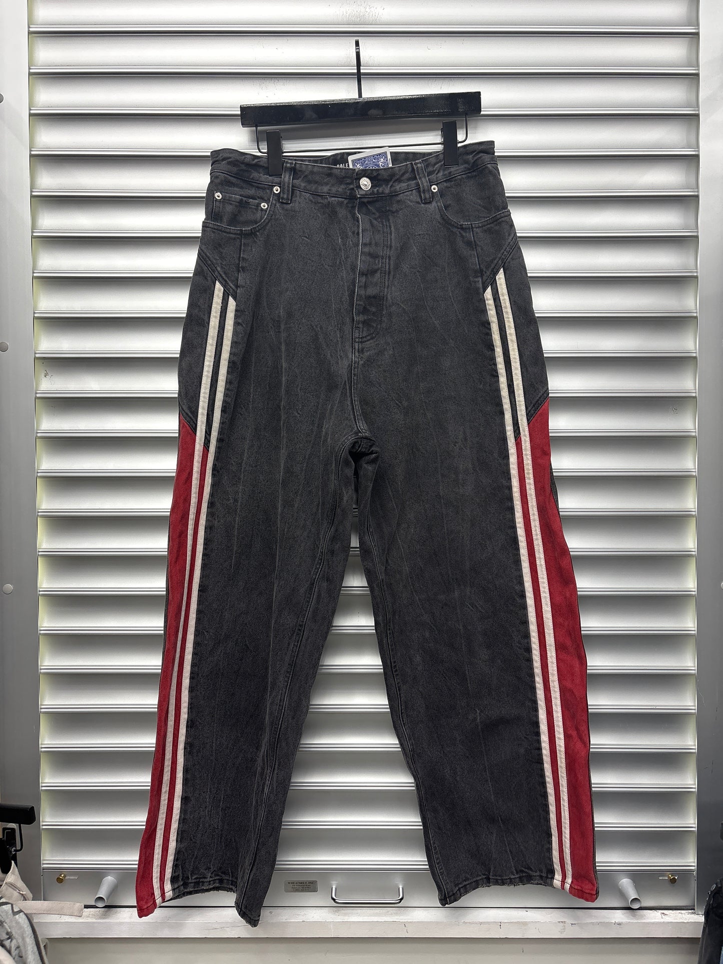 Balenciaga Red Track Denim - M