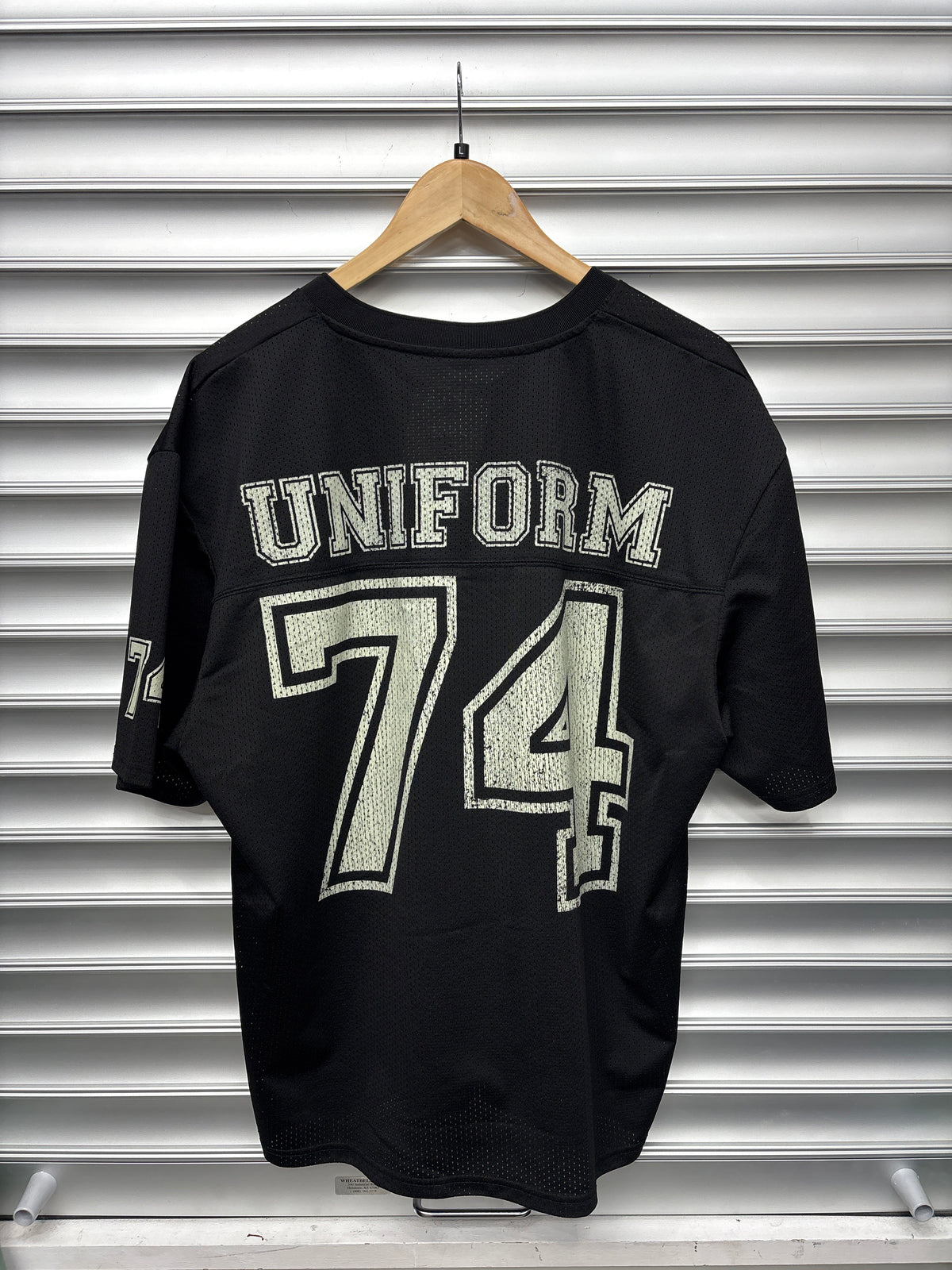 74 Black Mesh Jersey - L**