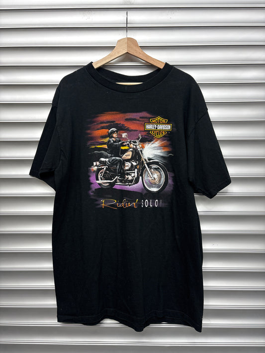 Vintage Harley Ridin Solo Tee - XL**