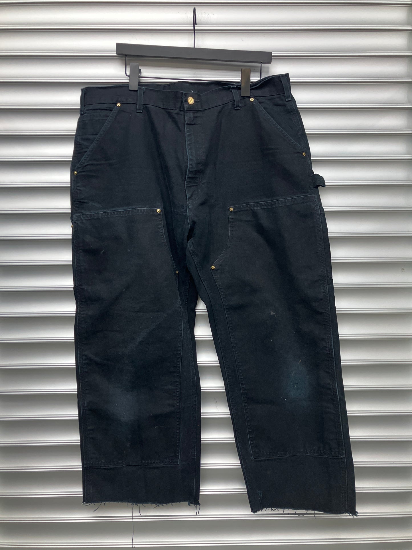 Vintage Black Carhartt Double Knee Shorts - 38