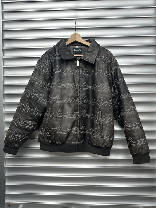 Sicko Black Leather Jacket - L