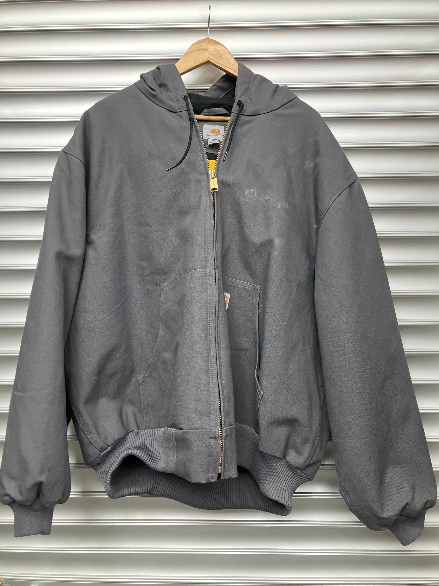 Grey Carhartt Hooded Jacket - XL