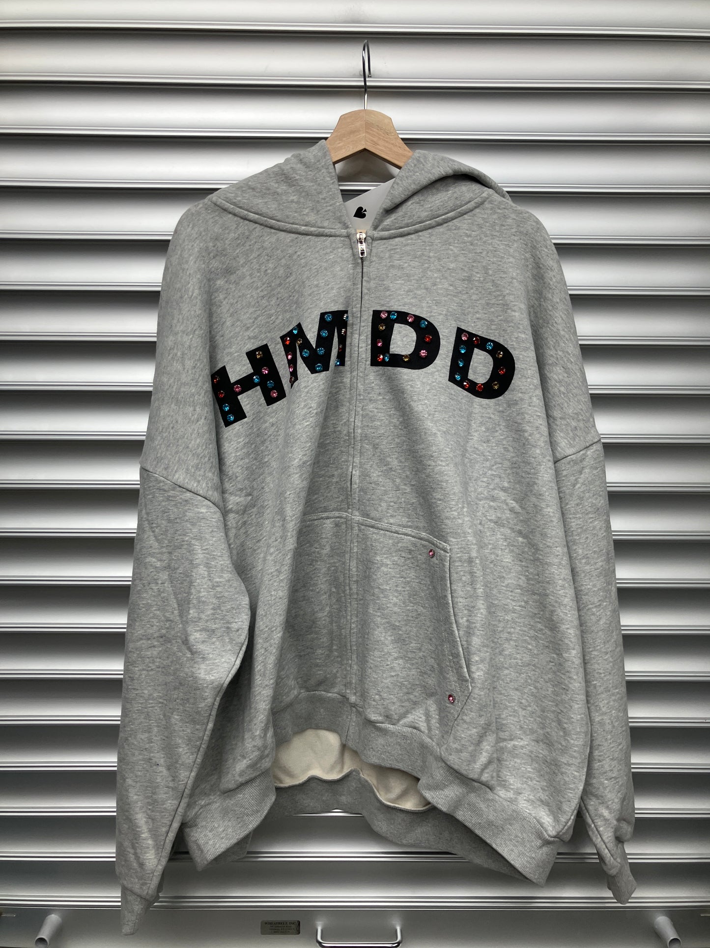HMDD Grey Jewel Zip Up - XXL