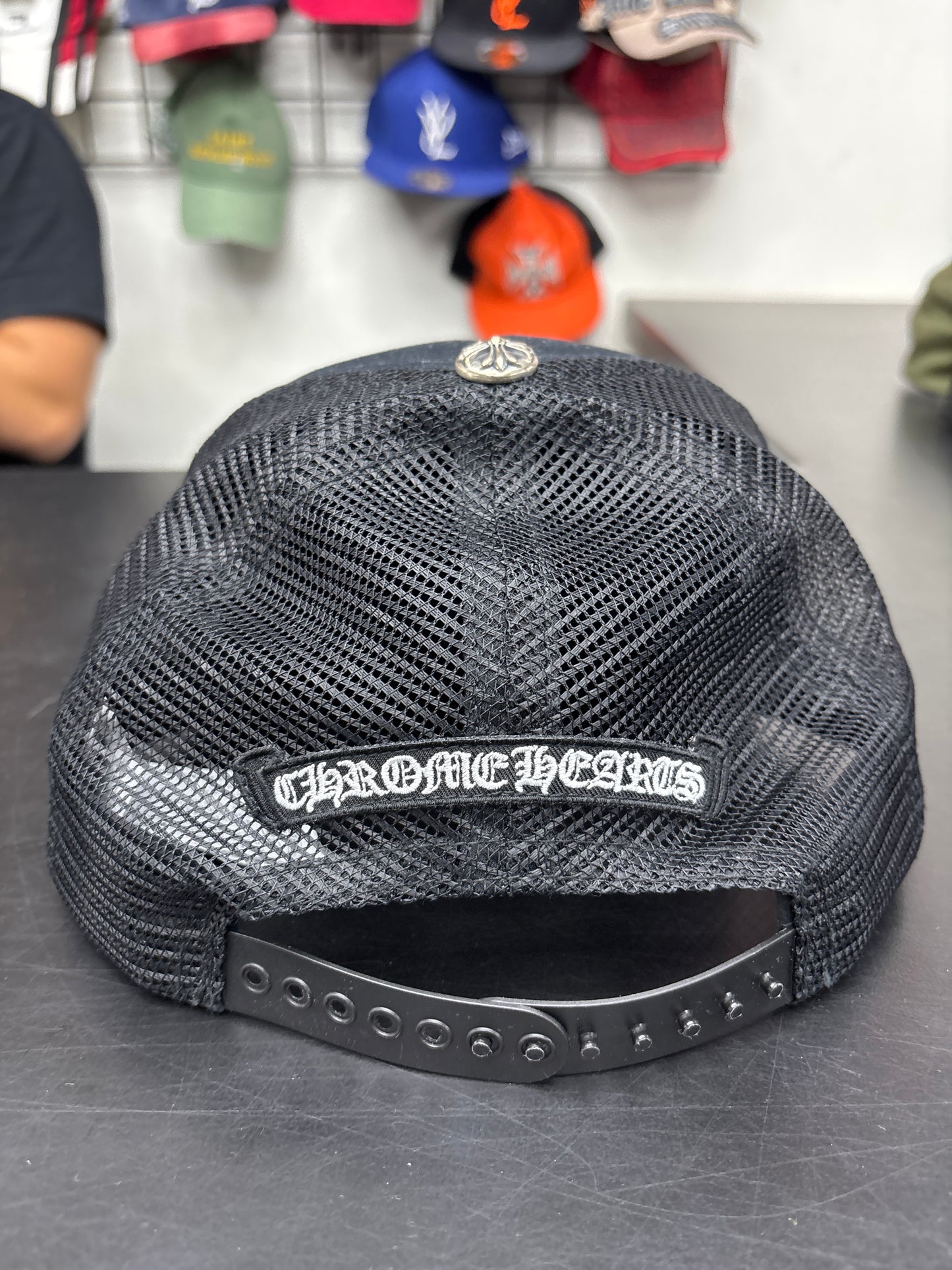 Chrome Heart Pony Hair Hat
