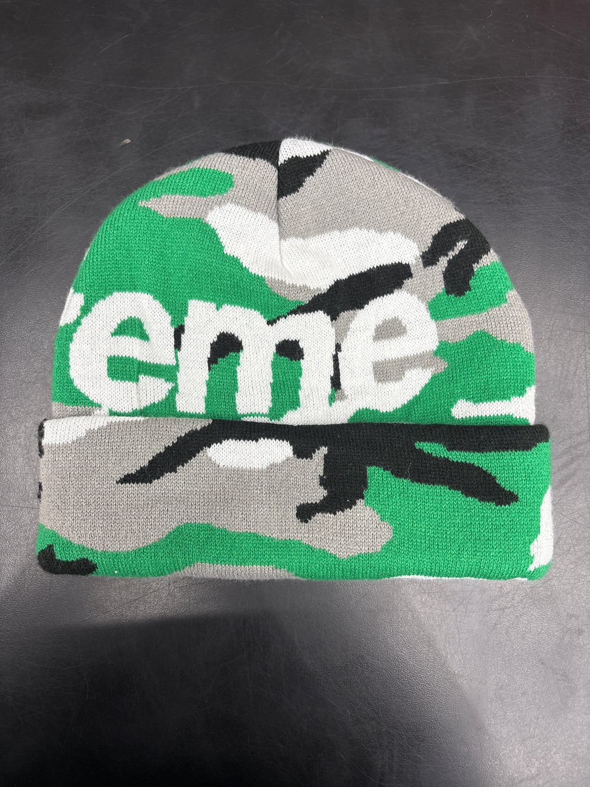 Supreme Green Camo Beanie**