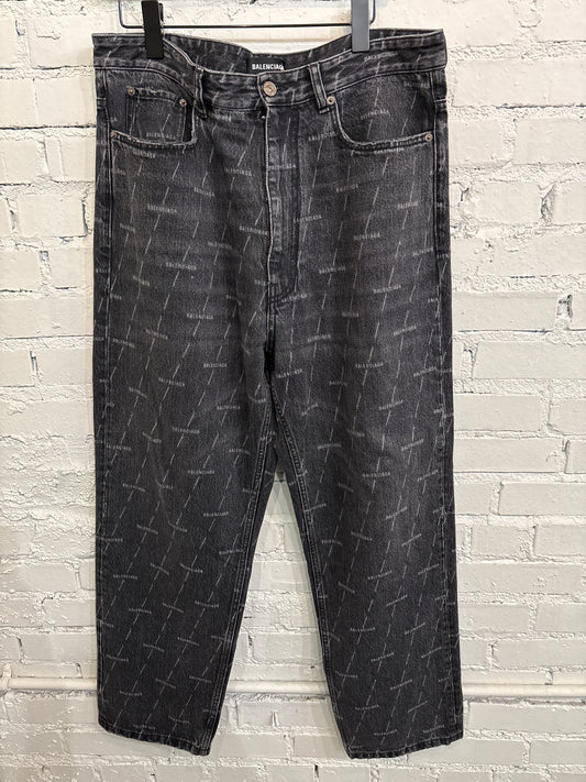 Balenciaga Logo Denim - 36