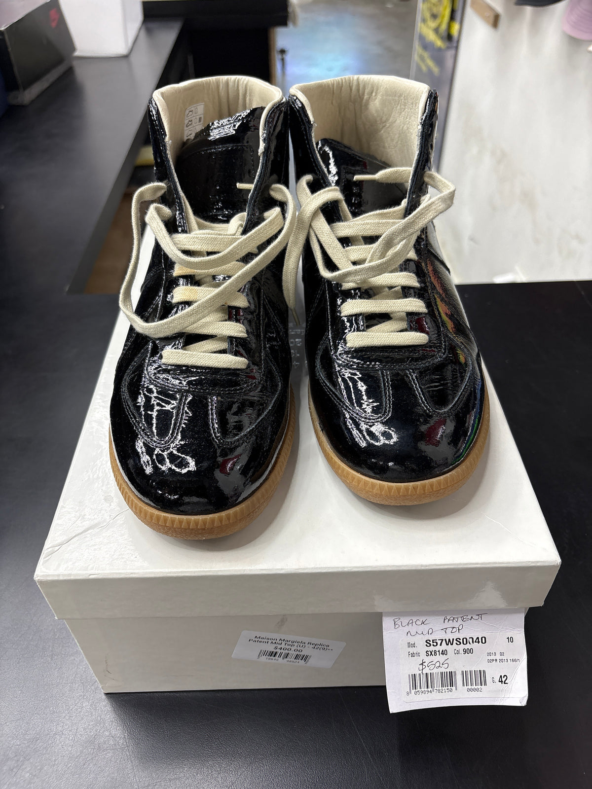 Maison Margiela Replica Patent Mid Top (U) - 42(9)**