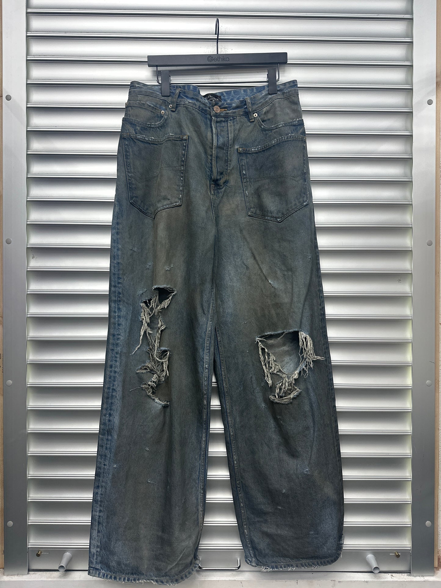 Balenciaga Mud Wash Front Pocket Denim - S**