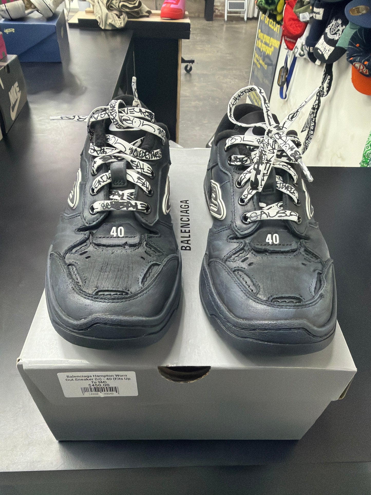 Balenciaga Hampton Worn Out Sneaker (U) - 40 (Fits Up To 9M)