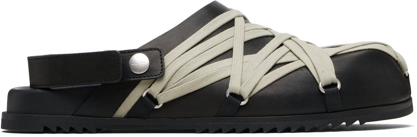Rick Owen Megalace Mule Black - 44(11)