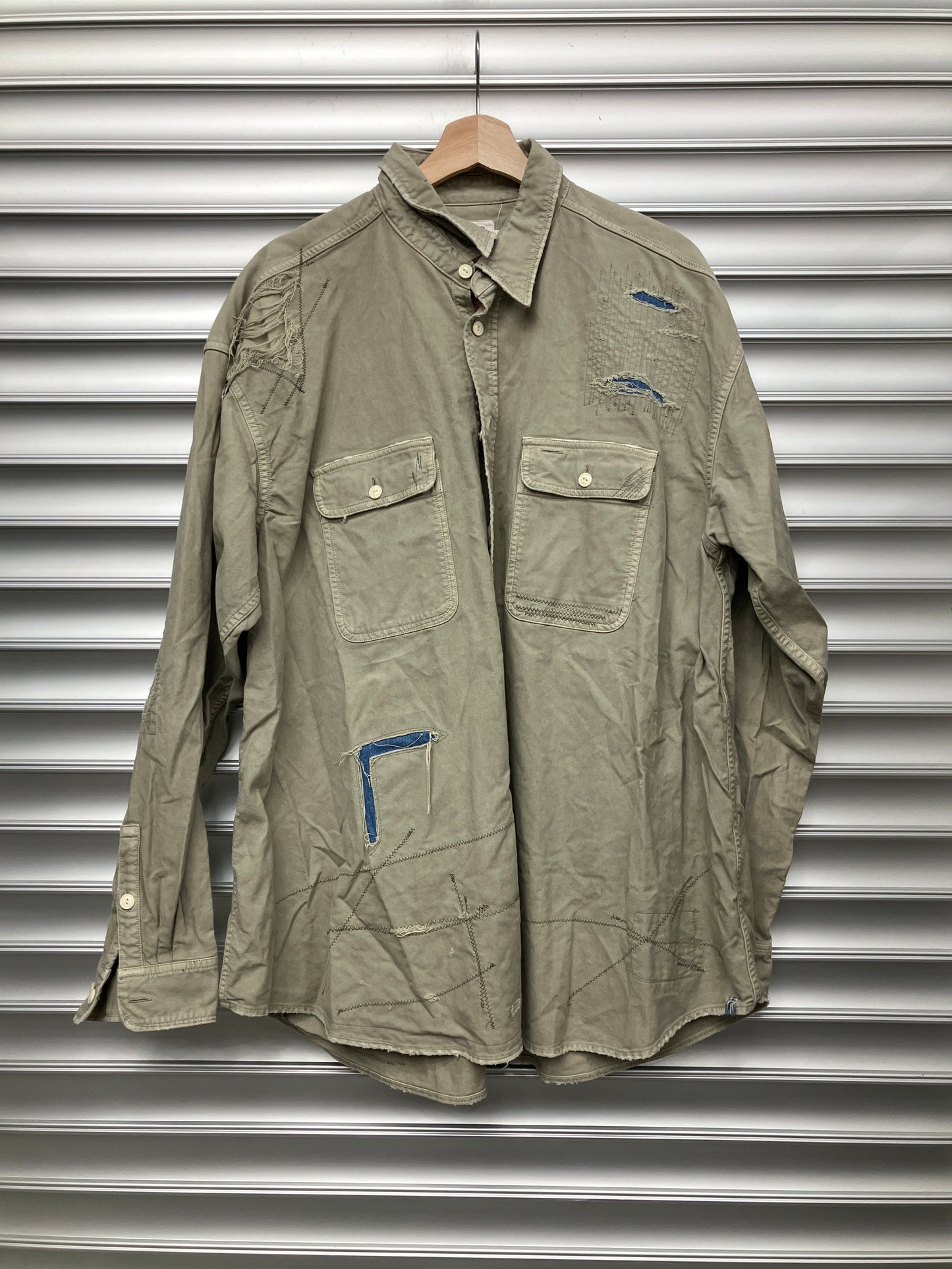 Visvim Green Repair Button Up - 3 (K)